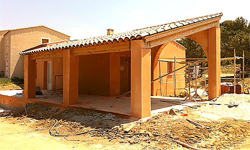 abrit, garage, Extension maconnerie, par SOAVI Construction 